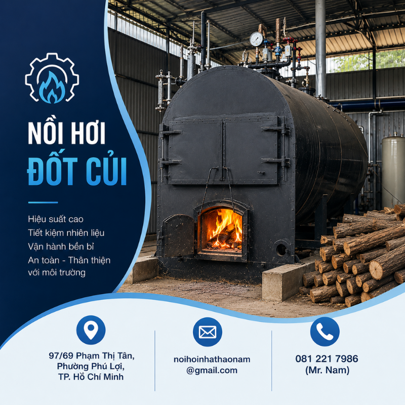 9 Điều Cần Biết Khi Chọn Nồi Hơi Đốt Củi, Tre, Trấu