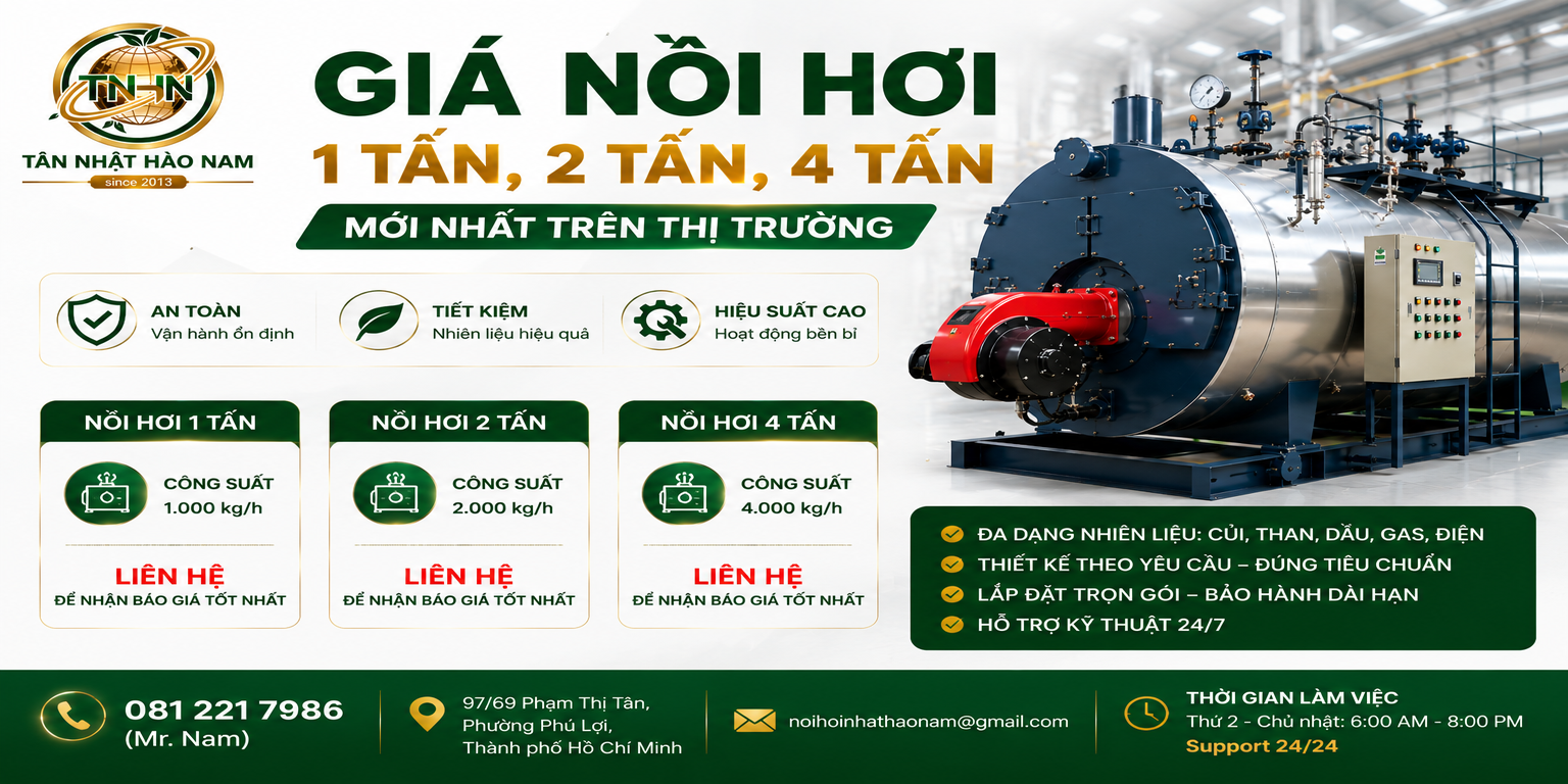 chi tiết giá nồi hơi