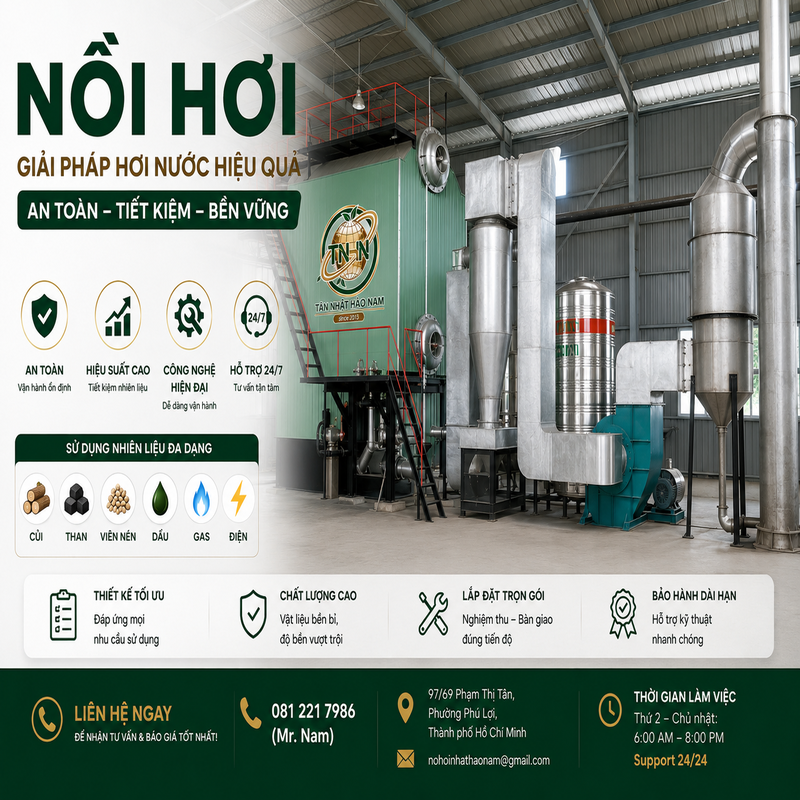 Nồi Hơi Công Nghiệp 2026: Xu Hướng Tiết Kiệm Năng Lượng Và Tự Động Hóa Nhà Máy