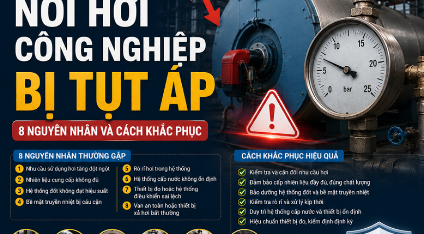 Nồi Hơi Công Nghiệp Bị Tụt Áp: 8 Nguyên Nhân Và Cách Khắc Phục